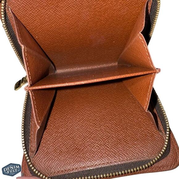 Louis Vuitton Brown/Tan LV Monogram Compact Snap/Zip Around Wallet - Picture 11 of 12